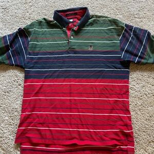 Vintage Tommy Hilfiger Multicolor Striped Polo Shirt